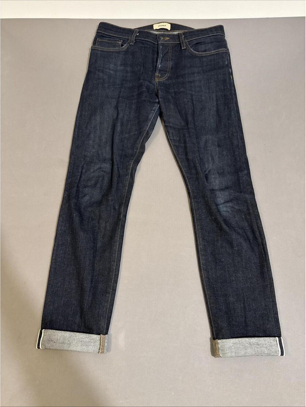 Baldwin Henley Jeans Mens 32x32 Indigo Raw Slim Straight Selvedge Denim Made USA